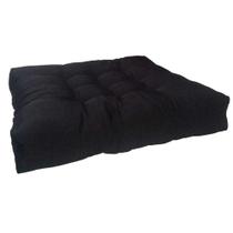 Almofada Futon Cadeiras Bancos Áreas 60x60 Cm Preto Cód. 598