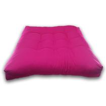 Almofada Futon Cadeiras Bancos Áreas 60X60 Cm Rosa Pink - De Coração Shop