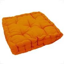 Almofada Futon Turco Quadrada Alta Cheia Sala Sofá Poltrona Cadeira Banco Cor Lisa 40x40x10cm