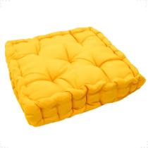 Almofada Futon Turco Quadrada Alta Cheia Sala Sofá Poltrona Cadeira Banco Cor Lisa 40x40x10cm