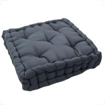 Almofada Futon Turco Quadrada Alta Cheia Sala Sofá Poltrona Cadeira Banco Cor Lisa 40x40x10cm