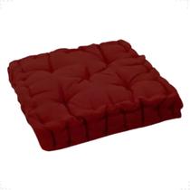 Almofada Futon Turco Quadrada Alta Cheia Sala Sofá Poltrona Cadeira Banco Cor Lisa 40x40x10cm
