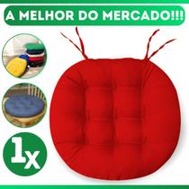 Almofada Futton Assento De Cadeira Confortável Redonda Futton C/ Fitas De Amarrar 40x40CM Almofada Futton Assento De Cadeira Confortável Redonda Futton C/ Fitas De Amarrar 40x40CM