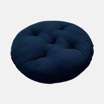 Almofada Futton Lisa Redonda Cheia Macia Confortável 40cm Cadeira Sala Jantar Decoração