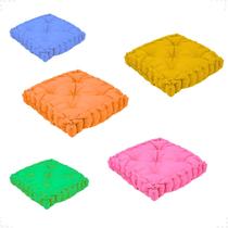 Almofada Futton Turca Tecido Oxford 60x60cm Cheia Alta Macio Decoração Sala Sofá