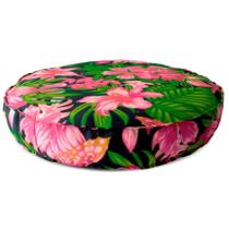 Almofada Futton Turco Redonda 45x45cm Tropical Preto Almofada Futton Turco Redonda 45x45cm Tropical Preto