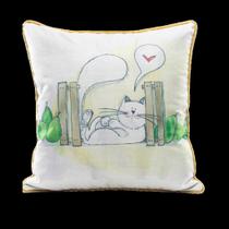 Almofada "Gato Amante de Peras"
