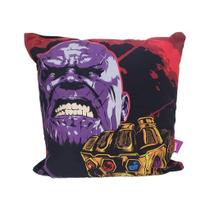 Almofada Geek Aveludada Thanos Guerra Infinita Marvel 40cm - Zona Criativa