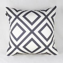 Almofada Georgia Branca Losango Preto - CortBrás