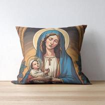 Almofada Gigante Retângular 50x70 Mãe Maria e Jesus auréola Almofada Gigante Retângular 50x70 Mãe Maria e Jesus auréola