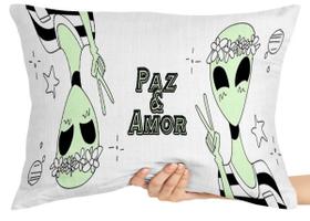 Almofada Gigante retângular ou Quadrada alien paz e amor et alienigena