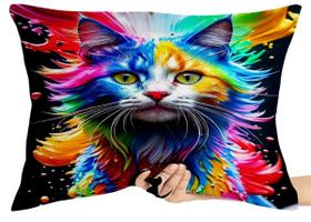 Almofada Gigante retângular ou Quadrada gato colorido Almofada Gigante retângular ou Quadrada gato colorido
