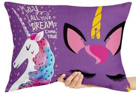 Almofada Gigante retângular ou Quadrada unicornio may yout dreams come true