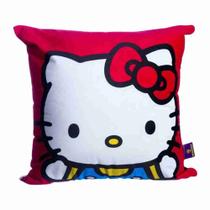 Almofada Hello Kitty Quadrada Vermelha Veludo 40x40cm Almofada Hello Kitty Quadrada Vermelha Veludo 40x40cm