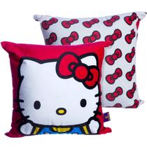 Almofada Hello Kitty Veludo 40x40 Fibra Duas Estampas Zona Criativa - 10065274