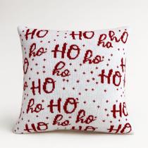 Almofada HoHoHo Tricot 50x50 Branco/Vermelho Almofada HoHoHo Tricot 50x50 Branco/Vermelho