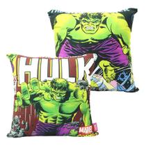 Almofada Hulk Ação Fibra Aveludada Quadrada 40x40cm Oficial Marvel - Zona Criativa