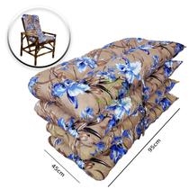 Almofada Ideal De Cadeira De Bambu Vime E Sofa Com 4 Unid.