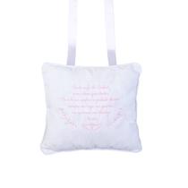 Almofada Infantil Com Oração Bordada Santo Anjo 27x24cm Papi Cor:Feminino