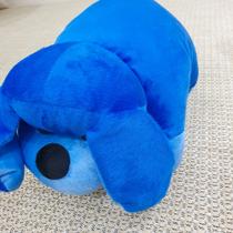 Almofada Infantil Travesseiro Cachorro Bichinho Pelúcia azul escuro