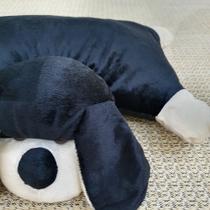 Almofada Infantil Travesseiro Cachorro Bichinho Pelúcia preto - bello lar decorações