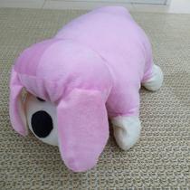 Almofada Infantil Travesseiro Cachorro Bichinho Pelúcia rosa bebe