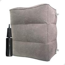 Almofada Inflável INMA Travesseiro Viagem Avião Carro Apoio para Pés