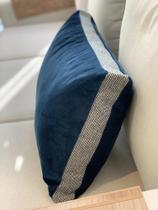 Almofada Italian Design Azul Marinho Retangular