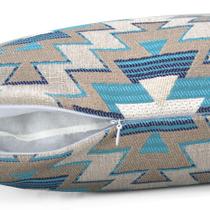Almofada Jacquard Tripolli Nilo 40x40cm Azul/Bege