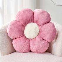 Almofada Kcvvcr Dusty Rose em forma de flor de pele de coelho sintética Almofada Kcvvcr Dusty Rose em forma de flor de pele de coelho sintética