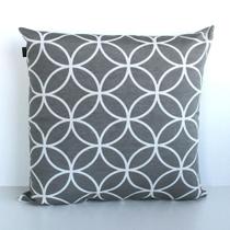 Almofada Leblon Preta Círculo Branco - Cortbrás