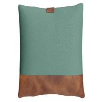 Almofada Leme Verde Sage e Marrom 55x35