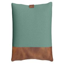 Almofada Leme Verde Sage e Marrom 55x35 - Mobly