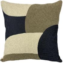 Almofada linhao cru 52x52 bord tapecaria chumbo mod 1