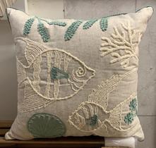 Almofada Linho Boucle Peixe - Decortextil Almofada Linho Boucle Peixe - Decortextil