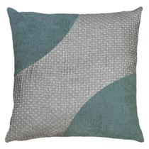 Almofada Linho Com Bouclé Renda Malha Verde Erva Doce 45x45 Almofada Linho Com Bouclé Renda Malha Verde Erva Doce 45x45
