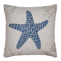 Almofada Linho Concha Mar Cavalo Coral e Estrela + Refil