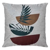 Almofada Linho Coqueiro Costela Adão Bordô Verde Bege 45x45 Almofada Linho Coqueiro Costela Adão Bordô Verde Bege 45x45