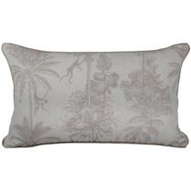 Almofada Linho Cru 35x52cm Estampado Floresta Com Cordão Almofada Linho Cru 35x52cm Estampado Floresta Com Cordão