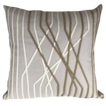 Almofada Linho Cru Fendi Com Barbante Bege 01 52X52cm - Decortextil Almofada Linho Cru Fendi Com Barbante Bege 01 52X52cm - Decortextil