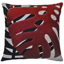 Almofada Linho Folha / Bananeira / Ou Costela Vermelha 45x45