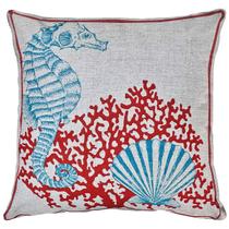 Almofada Linho Tema Mar Marítimo Hotel Pousada Praia 45x45