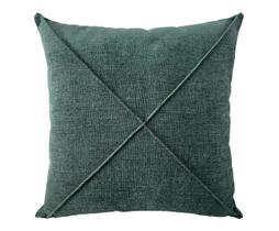 Almofada linho verde 52x52 com nervura verde 2 cor:verde
