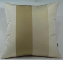 Almofada Listrada Bege 0,45 x 0,45 - Encostei
