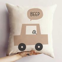 Almofada Little Estampada 40x40cm Beep Nude