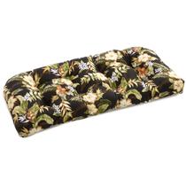 Almofada Loveseat Blazing Needles Outdoor com encosto arredondado Almofada Loveseat Blazing Needles Outdoor com encosto arredondado