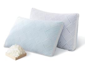 Almofada Lyralith King 20x36, espuma viscoelástica de resfriamento ajustável, pacote com 2 unidades