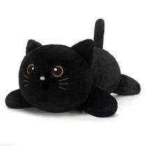 Almofada macia de pelúcia pesada Black Cat SQEQE 35 cm 0,8 kg Almofada macia de pelúcia pesada Black Cat SQEQE 35 cm 0,8 kg