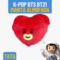 Almofada Manta 2 em 1 BT21 BTS Escolha Seu Personagem Tata Koya Cooky RJ Mang Shooky