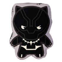 Almofada Marvel Pantera Negra Formato 3D Aveludada T'Challa - Zona Criativa
